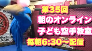 第35回【子供の運動不足解消】朝のオンライン子ども空手教室