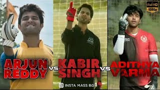 Arjun reddy vs Kabir singh vs Adithya varma | Mashup | yen ennai pirinthaai | Insta mass bgm