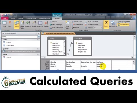 Create Queries with Calculated Fields and Aggregate Functions