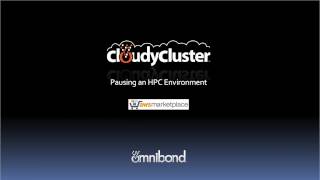 CloudyCluster 1 2 Pausing and Resuming an HPC Environment