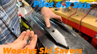 Ski Doo Pilot 6.9 Skis & Woodys Navigator Ski Protectors