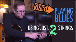 GET STARTED playing blues guitar right away using this simple 2 string technique!