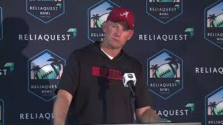 LIVE: Alabama head coach Kalen DeBoer on losing the ReliaQuest Bowl