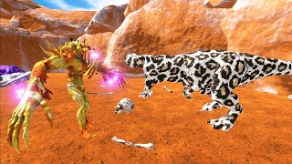 FIRE SCOURGE with LAVA SPIKES CANYON DEATH RUN Animal Revolt Battle Simulator