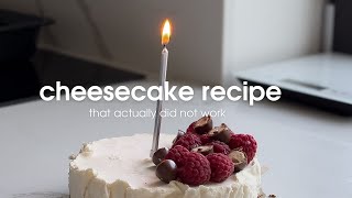 i did my best, but i failed: my boyfriend's birthday cheesecake disaster | imperfect recipe