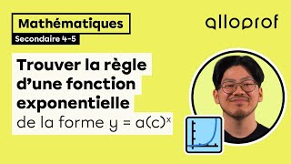 Trouver la règle d'une fonction exponentielle de la forme y = a(c)x | Mathématiques | Alloprof