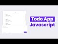 Build a Todo list app in HTML, CSS & JavaScript | JavaScript for Beginners tutorial