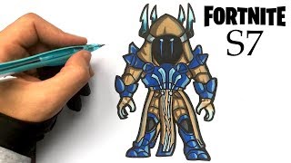 comment dessiner le roi des glaces fortnite s7 - tuto dessin fortnite skin facile