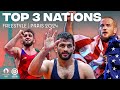 The best freestyle wrestling nations competing at the Paris 2024 Olympic Games