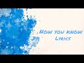 Nyanshiski Now you know lyrics