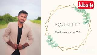 Meaning and definition of the Equality  సమానత్వం