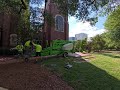 installing banners on historical church in atlanta georgia using nifty lift tm64 part 1