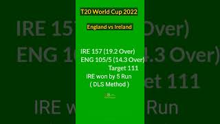 T20 World Cup 2022 : England vs Ireland