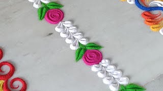 easy border rangoli designs