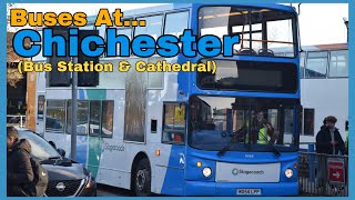 Buses At Chichester Bus Station \u0026 Cathedral!