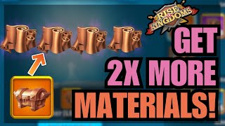 The SIMPLE TRICKS to DOUBLE the amount of materials you get! Rise of Kingdoms