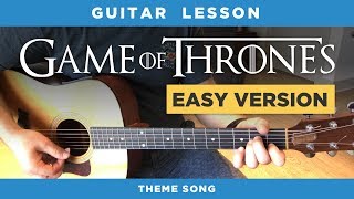 🎸 "Game of Thrones" easy guitar lesson (theme song) - no capo, chords & intro tabs