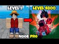 Beating King Legacy as Luffy! Lvl 0 to Lvl 4800 Noob to Pro in King Legacy!