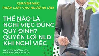 Thế nào là nghỉ việc đúng quy định? Những quyền lợi được nhận khi nghỉ việc