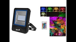 Outdoor RGBW 10W 20W 30W 50W 100W Waterproof IP66 Floodlight LED Flood Light with Remote Control