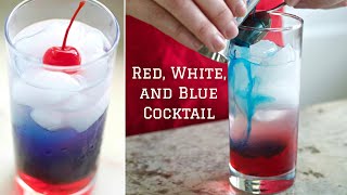 Red, White, and Blue Cocktail | 3 Layered Drink