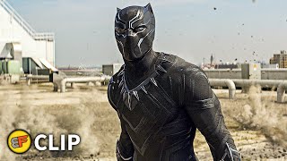 Black Panther vs Bucky - Rooftop Fight - Chase Scene | Captain America Civil War 2016 Movie Clip 4K