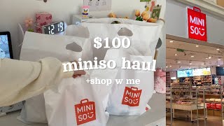 a huge and aesthetic miniso haul 🎀 self-care,we bare bears,organizes,hair accessories,cute items