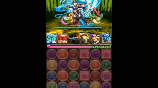 パズドラ【水の戦国龍】超級クリスタルオーロラドラゴン×メガロドラン