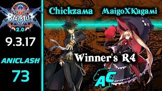 AniClash 73 - Chickzama (Hazama) vs MaigoXKagami (Rachel) Winner's R4 - Blazblue CF 2