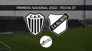 🔴ESTUDIANTES DE CASEROS (BUENOS AIRES) - ALL BOYS EN VIVO | PRIMERA NACIONAL 2022 FECHA 37