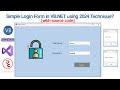 How to Create a Simple Login Form in VB.NET using Visual Studio 2022? [With Source Code]