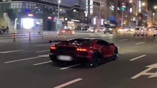 Lamborghini Aventador SVJ crazy loud exhaust 서울의 람보르기니 Seoul / South Korea