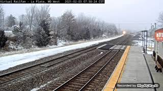 BNSF 3675, 3767, 4110 \u0026 5796 Intermodal Train