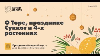 О торе, празднике Суккот, истории и традициях. Учим иврит по праздникам! Урок Иврита №17