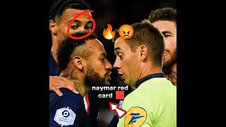 naymar red card 🟥🔥🇧🇷, crazy,,#shorts #football #naymar #dubai #like #qatar
