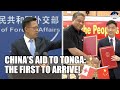 China the first country to aid Tonga with supplies and US$100,000