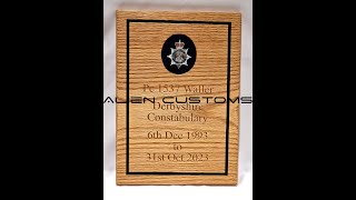 Personalised Retirement Plaque for Police Officer