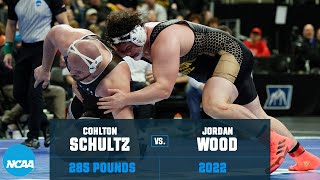 Cohlton Schultz vs. Jordan Wood: 2022 NCAA wrestling championship semifinal (285 lb.)