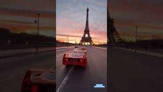 How a Ferrari F40 adds the perfect touch to a stunning sunset at the Eiffel Tower