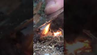 Three Stick Fire winter bushcraft camping,  outdoor cooking