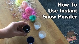 How to use instant snow powder