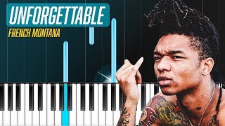 French Montana - "Unforgettable" ft Swae Lee Piano Tutorial - Chords - How To Play - Cover