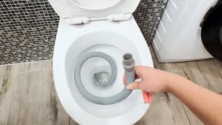 No plumber will tell you this secret – unclog your toilet with a dishwasher hose!