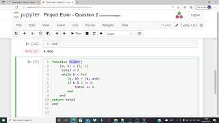 Julia Tutorial - Project Euler Question 2
