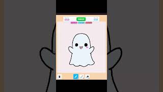 Drawing Ghost in Speed Draw ROBLOX ☺️🤩👻 #speeddrawing #art #speeddraw