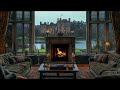 ☔live rainy scottish castle fireplace ambience asmr for sleep study u0026 relaxation