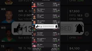 MIKE WHITE NFL DFS WEEK 17 DRAFTKINGS FANTASY FOOTBALL LINEUP #shorts