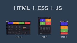 Create admin template with dark mode and responsive by HTML + CSS + JS - Part 02