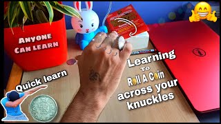 How I Learn to Roll a Coin Across My Knuckles | सिक्का घुमाना सीखा | Coin Magic Trick [HD]