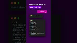 Button Hover Animation using HTML and CSS
